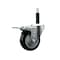 Service Caster 3.5'' Black Poly Swivel 3/4'' Expanding Stem Caster Total Lock Brake SCC-EXTTL20S3514-PPUB-BLK-34 - alternate 1